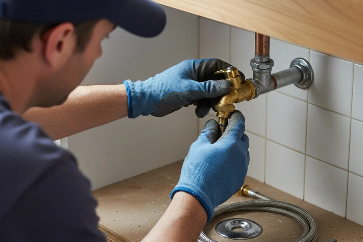 Shutoff valve and fitting work during Faucet and Fixture Repair in Lee Center